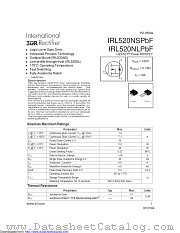 IRL520NSTRLPBF datasheet pdf International Rectifier