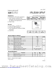 IRLB3813 datasheet pdf International Rectifier