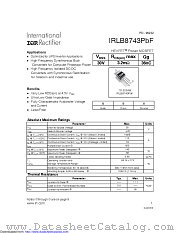 IRLB8743 datasheet pdf International Rectifier