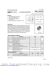 PB-IRLL024Z datasheet pdf International Rectifier