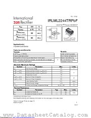 IRLML2244TRPBF datasheet pdf International Rectifier
