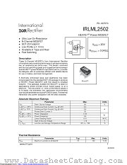 PB-IRLML2502 datasheet pdf International Rectifier
