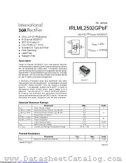 IRLML2502GPBF datasheet pdf International Rectifier