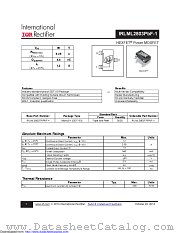 IRLML2803TRPBF-1 datasheet pdf International Rectifier