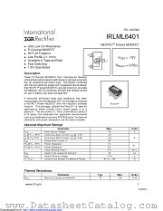 PB-IRLML6401 datasheet pdf International Rectifier