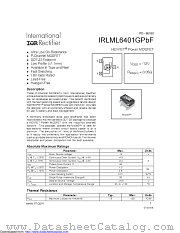 IRLML6401GTRPBF datasheet pdf International Rectifier