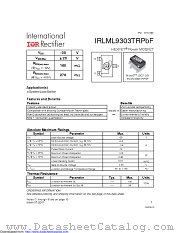 IRLML9303TRPBF datasheet pdf International Rectifier