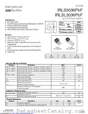 IRLSL3036 datasheet pdf International Rectifier