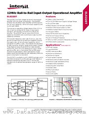 EL5220T datasheet pdf Intersil