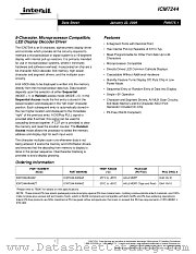 ICM7244 datasheet pdf Intersil