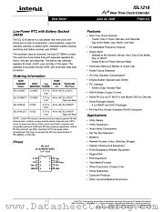 ISL1218 datasheet pdf Intersil
