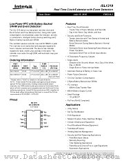 ISL1219 datasheet pdf Intersil