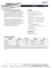 ISL1572 datasheet pdf Intersil