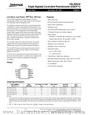 ISL22414 datasheet pdf Intersil