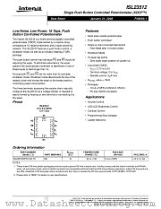 ISL23512 datasheet pdf Intersil
