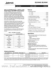 ISL54049 datasheet pdf Intersil