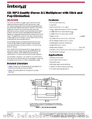 ISL54405 datasheet pdf Intersil