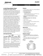 ISL6293 datasheet pdf Intersil