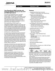 ISL6313 datasheet pdf Intersil