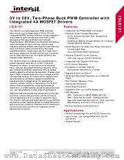 ISL8121 datasheet pdf Intersil