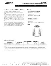ISL90841 datasheet pdf Intersil