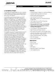 ISL9205 datasheet pdf Intersil