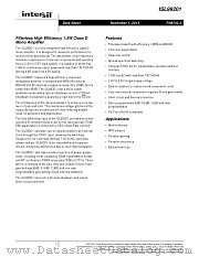 ISL99201 datasheet pdf Intersil