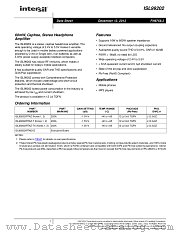 ISL99202 datasheet pdf Intersil