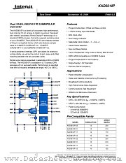 KAD5610P-21 datasheet pdf Intersil
