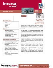 TW8807 datasheet pdf Intersil