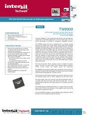 TW9909 datasheet pdf Intersil