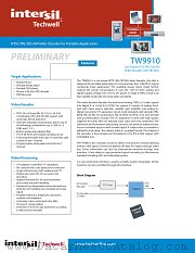 TW9910 datasheet pdf Intersil