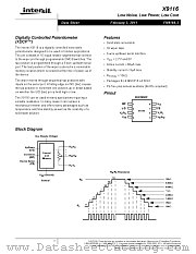 X9116 datasheet pdf Intersil