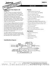 X98014 datasheet pdf Intersil