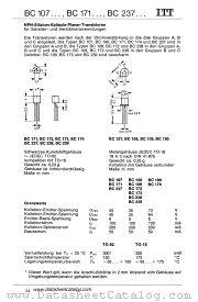 BC239A datasheet pdf ITT Semiconductors