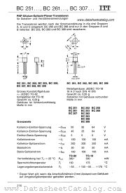 BC263A datasheet pdf ITT Semiconductors