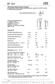 BF324 datasheet pdf ITT Semiconductors
