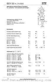 BSY55 datasheet pdf ITT Semiconductors