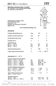 2N2193A datasheet pdf ITT Semiconductors