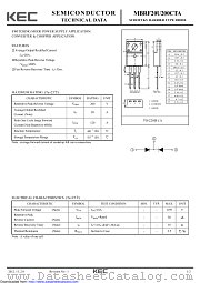 MBRF20U200CTA datasheet pdf Korea Electronics (KEC)