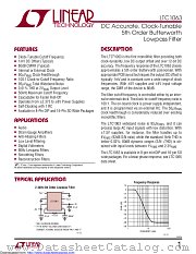 LTC1063CN8#PBF datasheet pdf Linear Technology