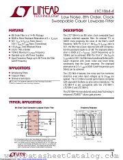 LTC1064-4CSW#TRPBF datasheet pdf Linear Technology