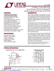 LT1784CS6#PBF datasheet pdf Linear Technology