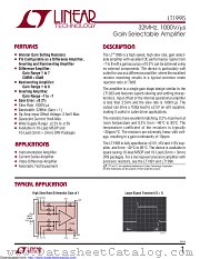 LT1995CMS datasheet pdf Linear Technology