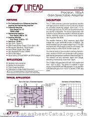 LT1996CMS#PBF datasheet pdf Linear Technology