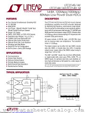LTC2143IUP-14#PBF datasheet pdf Linear Technology