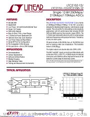 LTC2152IUJ-12#TRPBF datasheet pdf Linear Technology