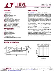 LTC2153CUJ-14#TRPBF datasheet pdf Linear Technology