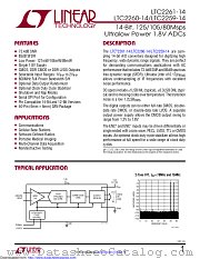 LTC2261CUJ-14#TRPBF datasheet pdf Linear Technology