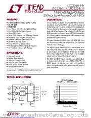 LTC2265CUJ-14#TRPBF datasheet pdf Linear Technology